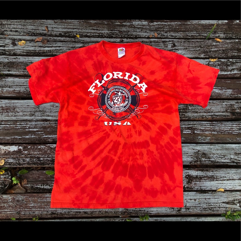 Florida USA Tie Dye Custom Wash Large